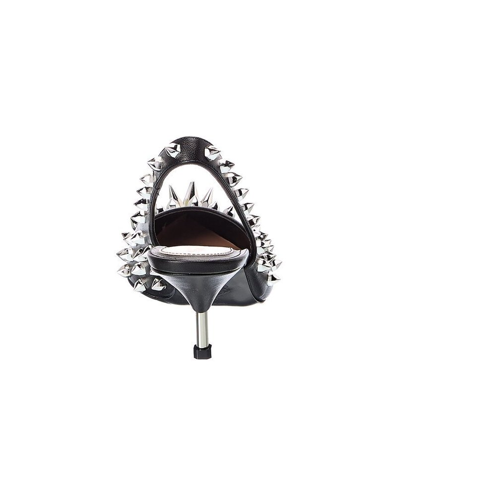 Alexander McQueen Punk Stud Leather Slingback Pump - Picture 3 of 6